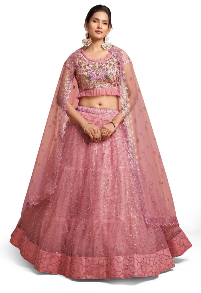 Buy Blush Pink Lehenga Set, Indian Designer Lehenga, Wedding Lehenga, Crop  Top Skirt, Bridemaids Lehenga, Lehenga Choli, Ready-made Lehenga Online in  India - Etsy