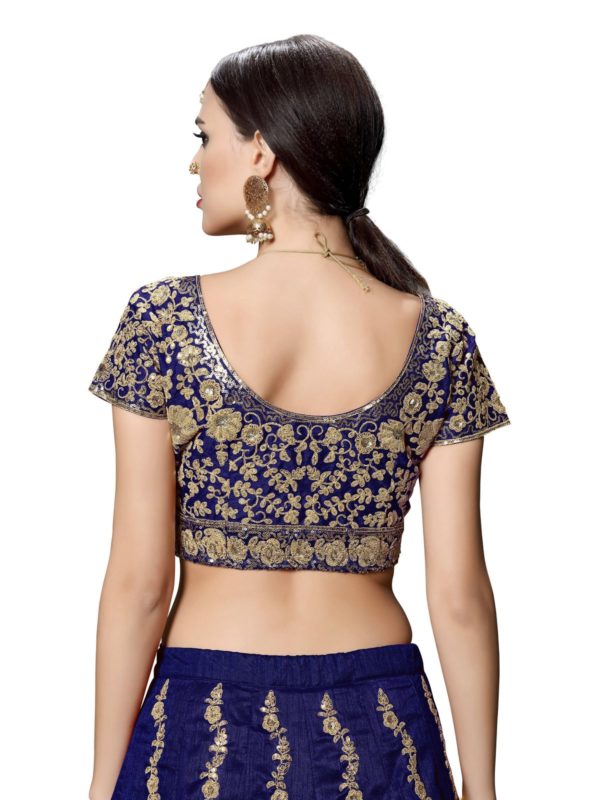 Blue Designer Partywear Lehenga Choli - Image 3