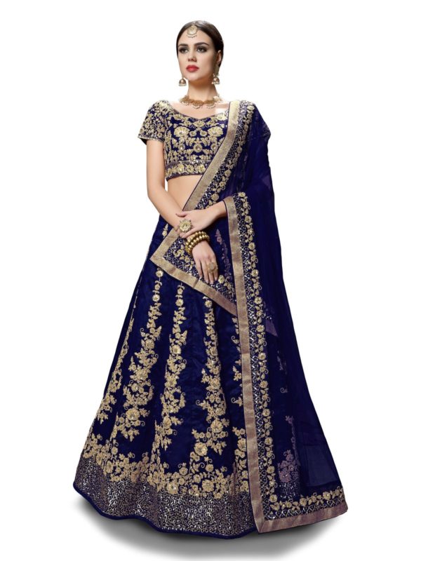 Blue Designer Partywear Lehenga Choli