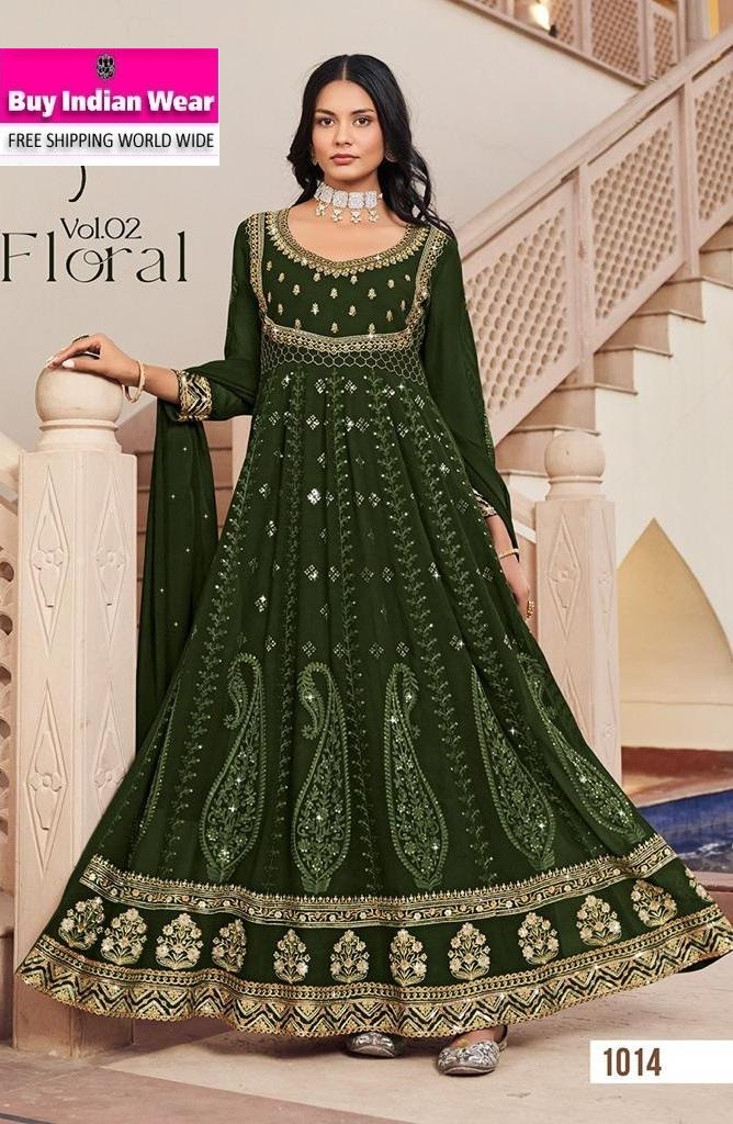 Green Color Silk Heavy Embroidery Straight Salwar Suit – Joshindia